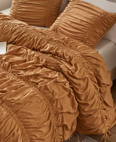 510 Design Mia Ruched 3-pc. Comforter Set, King In Brown