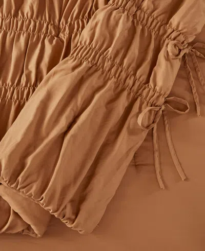 510 Design Mia Ruched 3-pc. Comforter Set, King In Brown
