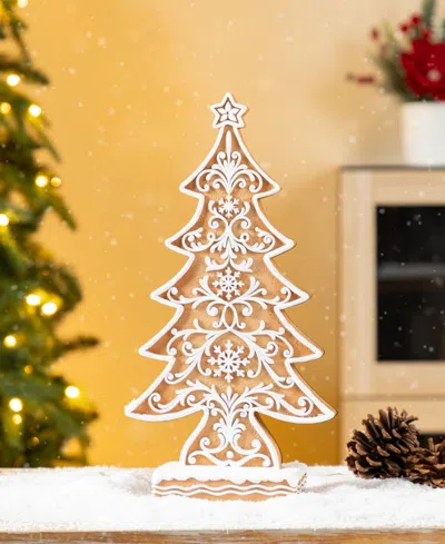 Glitzhome 14.5" Resin Christmas Tree Figurine In Multi