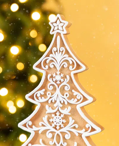 Glitzhome 14.5" Resin Christmas Tree Figurine In Multi