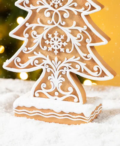 Glitzhome 14.5" Resin Christmas Tree Figurine In Multi