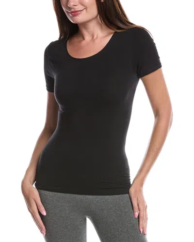 Yummie Holly Short Sleeve Shapewear Tee In Black