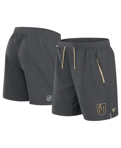 Fanatics Men's Gray Vegas Golden Knights Authentic Pro Rink Performance Shorts In Gray