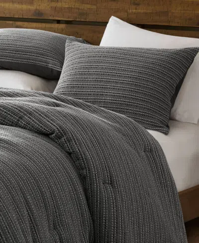 Woolrich Lyon Waffle Washed 3-pc. Comforter Set, Full/queen In Gray