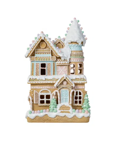 Glitzhome 11.75" Resin Christmas Macaron Village In Multi