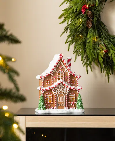Glitzhome 11.75" Lighted Resin Christmas Village In Multi