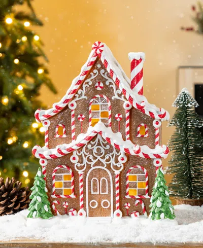 Glitzhome 11.75" Lighted Resin Christmas Village In Multi
