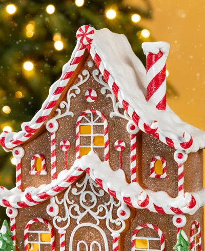 Glitzhome 11.75" Lighted Resin Christmas Village In Multi