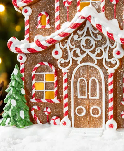 Glitzhome 11.75" Lighted Resin Christmas Village In Multi