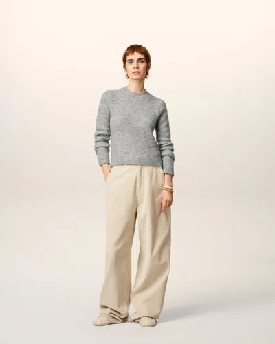 Ami Alexandre Mattiussi Wide-leg Jeans With Pockets And Belt Loops In White