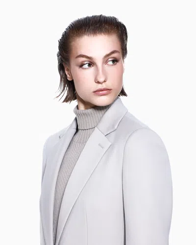 Giorgio Armani Single-breasted Jacket In Stretch Double-faced Wool In Multi