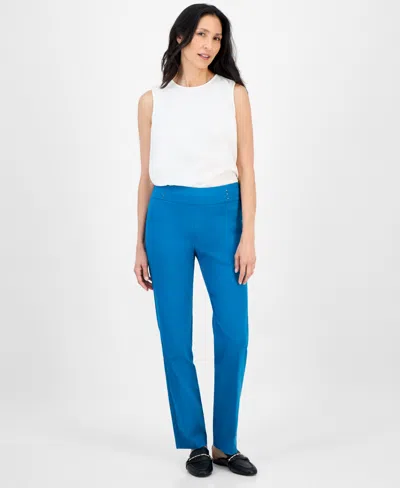 Jm Collection Women's Studded-rivet Pull-on Pants, Regular & Short Lengths, Created For Macy's In Blue