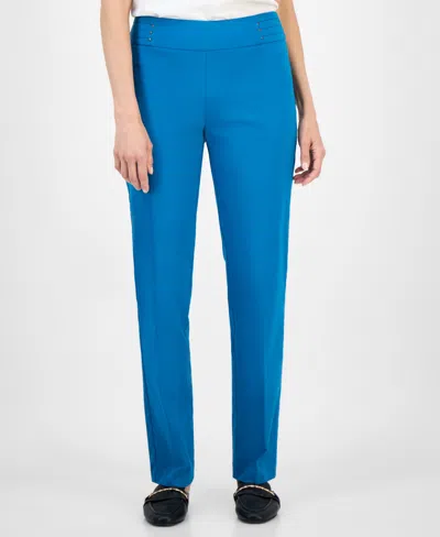 Jm Collection Women's Studded-rivet Pull-on Pants, Regular & Short Lengths, Created For Macy's In Blue