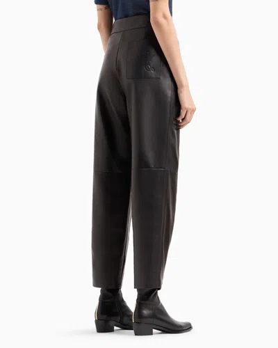 Giorgio Armani Black Leather Pant
