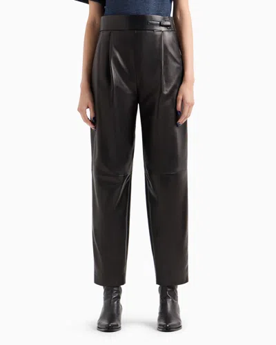 Giorgio Armani Black Leather Pant