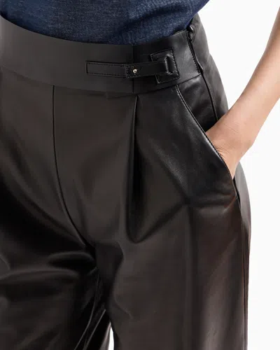 Giorgio Armani Black Leather Pant
