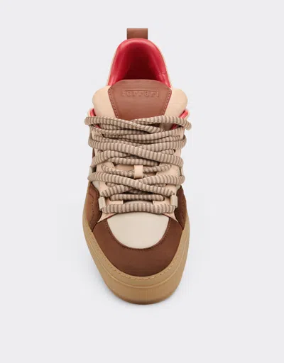 Ferrari Lace-up Fastening Sneakers In Brown