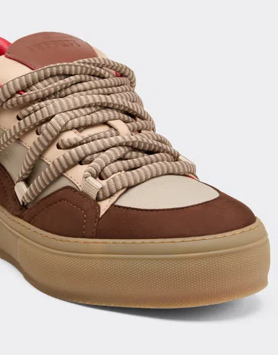 Ferrari Lace-up Fastening Sneakers In Brown