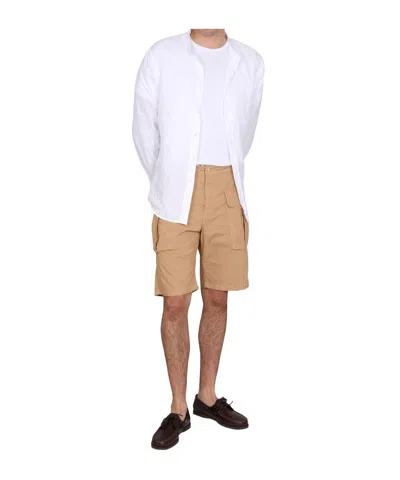 Aspesi Lou Bermuda Shorts Elastic Waistband In Brown