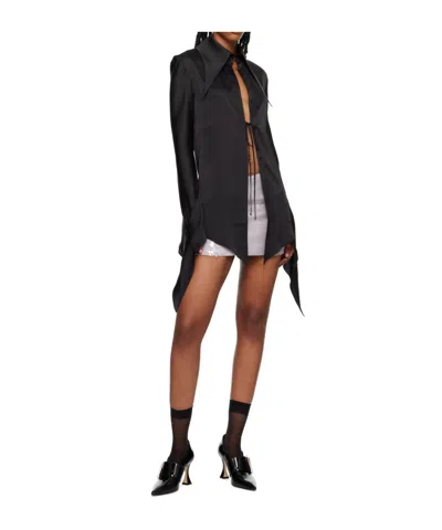 16arlington Tie Front Shirt In Black