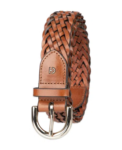 Cole Haan Women's Fully Adjustable Braided Leather Belt In Brown