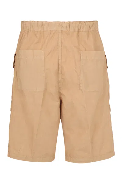 Aspesi Lou Bermuda Shorts Elastic Waistband In Brown