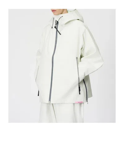 Goldwin Zip-up Hooded Jacket In White