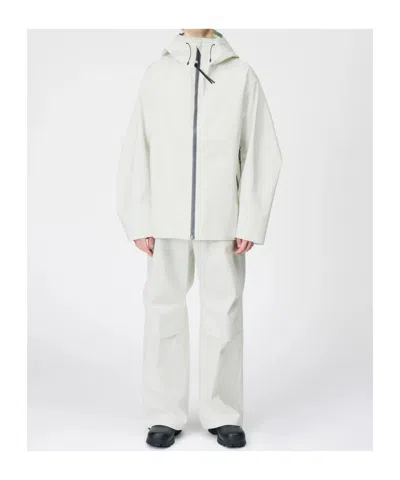 Goldwin Zip-up Hooded Jacket In White