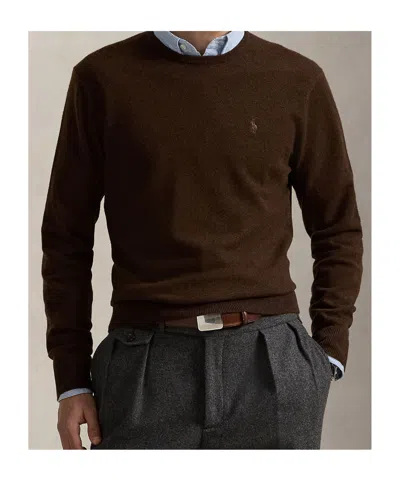 Polo Ralph Lauren Men's Sweaters Ralph Lauren - Ls Cn Pp Long Sleeve Pullover - Brown In Brown