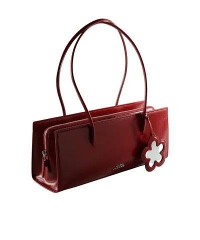 Marc Jacobs The Satchel Bag Double Handles In Burgundy
