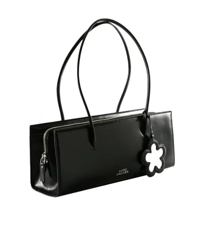 Marc Jacobs The Mirror Satchel Leather Shoulder Bag In Black