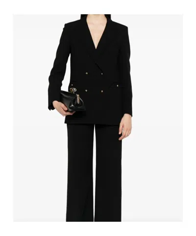 Blazé Milano Double-breasted Wool Blazer In Black