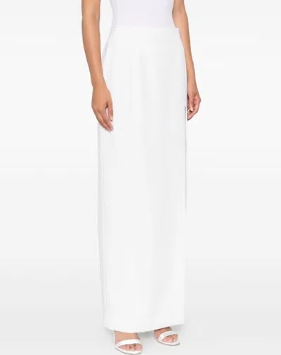 Alessandra Rich Split-front Midi Skirt In White