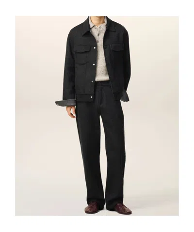 Ami Alexandre Mattiussi Adjustable Cuffs Chest Pockets Long Sleeves In Black