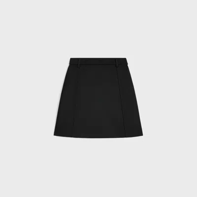 Celine Mini Skirt In Mohair Wool In Black