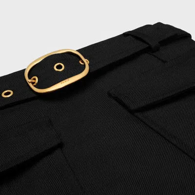 Celine Mini Skirt In Mohair Wool In Black