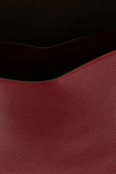 Tod's Mini Bucket Bag Textured Finish In Burgundy