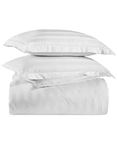 Charter Club 1.5" Stripe 550 Thread Count 100% Cotton 3-pc. Comforter Set, King, Exclusively At Macy's In White