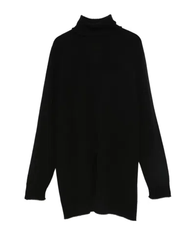 Twinset Twin-set High Neck Cashmere Blend Sweater In Black
