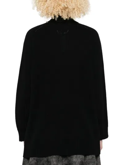Twinset Twin-set High Neck Cashmere Blend Sweater In Black