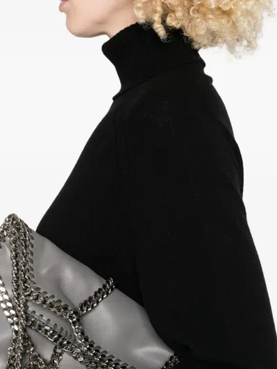 Twinset Twin-set High Neck Cashmere Blend Sweater In Black