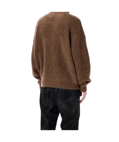 Isabel Marant Half Zip Sweater High Collar In Brown