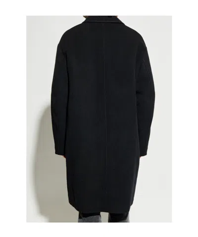 Isabel Marant Collared Long Length Side Pockets Jacket In Black