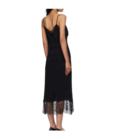 Simone Rocha Floral-jacquard Silk-satin Midi Slip Dress In Black