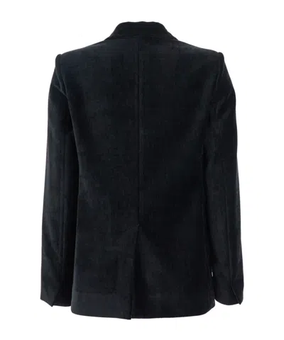 Forte Forte Tailored Jacket With Double-button Front And Textured Fabric In Black