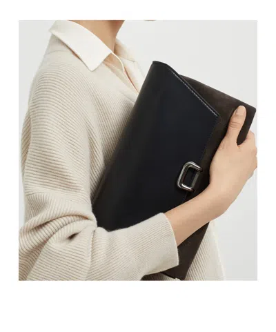 Brunello Cucinelli Sartorial Shoulder Bag In Brown