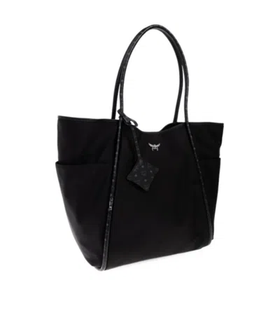 Mcm Bags With Side Pockets And Top Handles In Black
