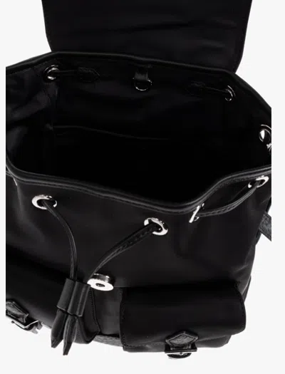 Mcm Straps Adjustable Buckle Front Pockets Top Handle In Black