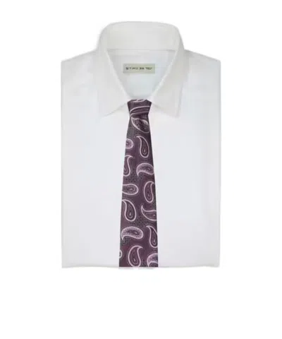 Etro Paisley-jacquard Silk Tie In Purple