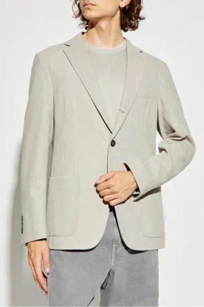 Eleventy Single-breasted Blazer In White